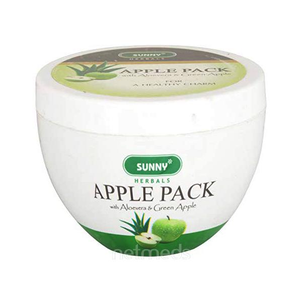 Bakson’s Sunny Apple Pack with Aloe Vera Almond Oil, Green Apple 150gm for scars pimples dark spots