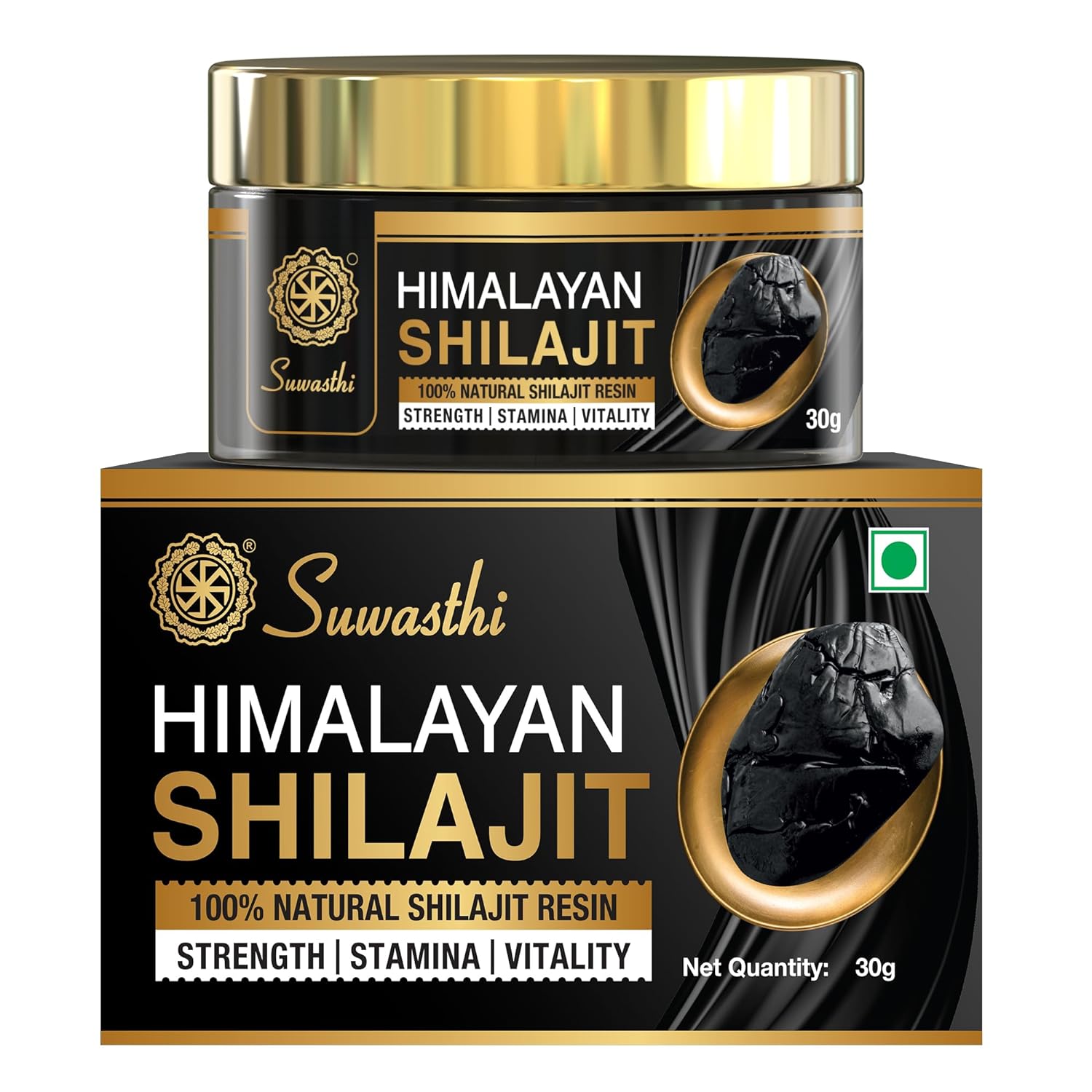 Suwasthi Himalayan Shilajit/Shilajeet resin – 30g