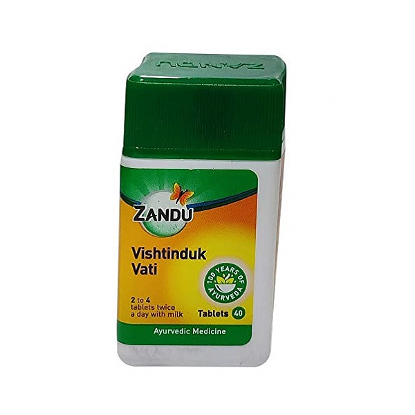 Zandu Vishtinduk Vati (40tab) For Nervine Disorders, Dyspepsia, Intestinal Colic, Lumbago And Alcohol Withdrawal Syndrome