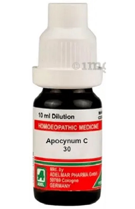 Adel Germany Homeopathic Apocynum C Dilution 10 ml for cough and cold nausea vomiting swelling