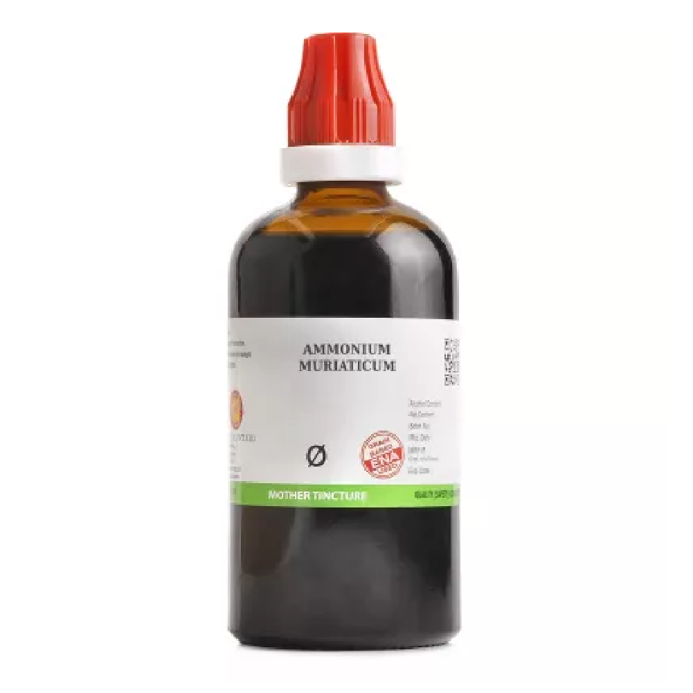 BJain Ammonium Muriaticum 1X (Q) Mother Tincture (100ml) For Sciatica, Constipation, Cough