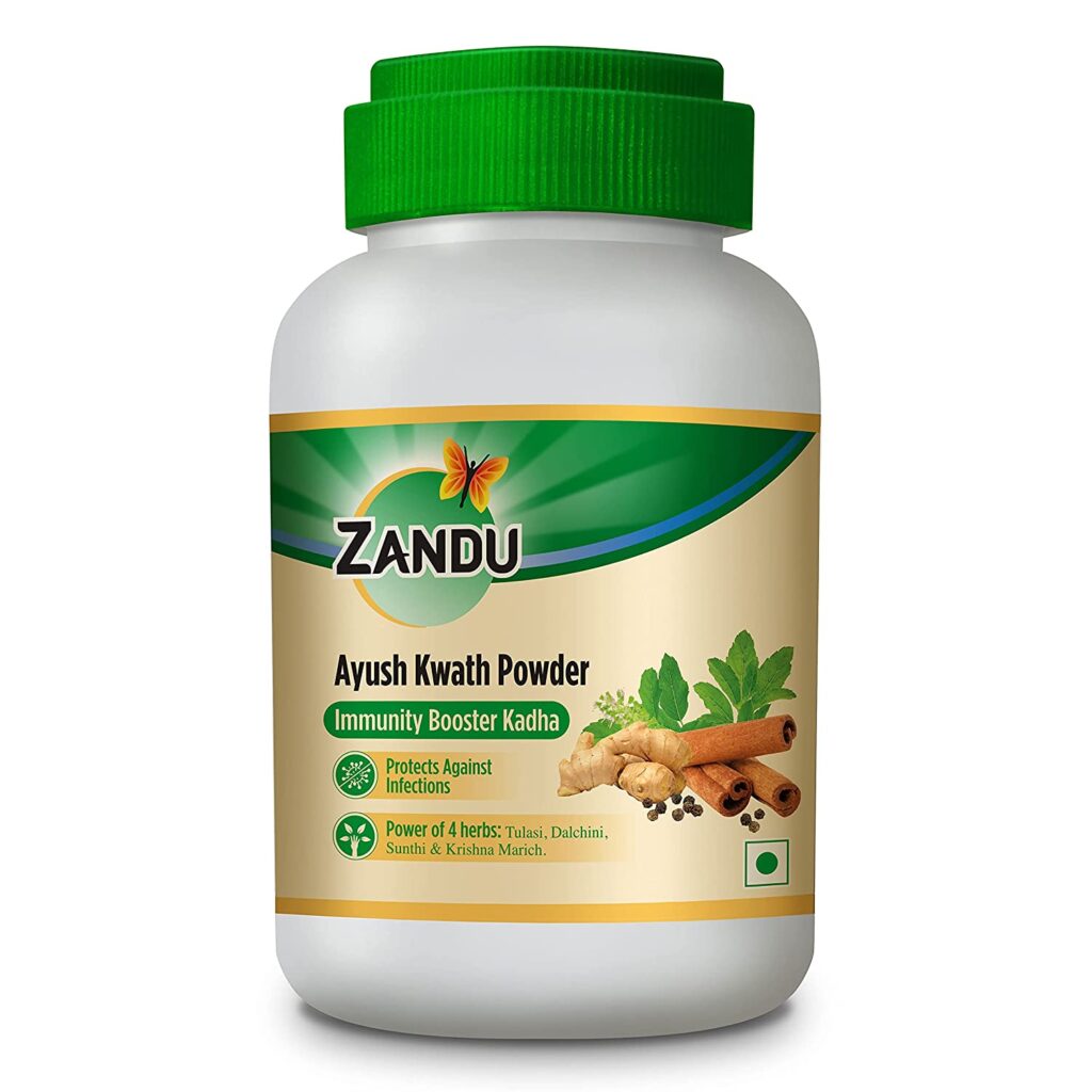 Zandu Ayush Kwath Powder (Kadha) 100 Gm For digestion, immune system, colds and coughs