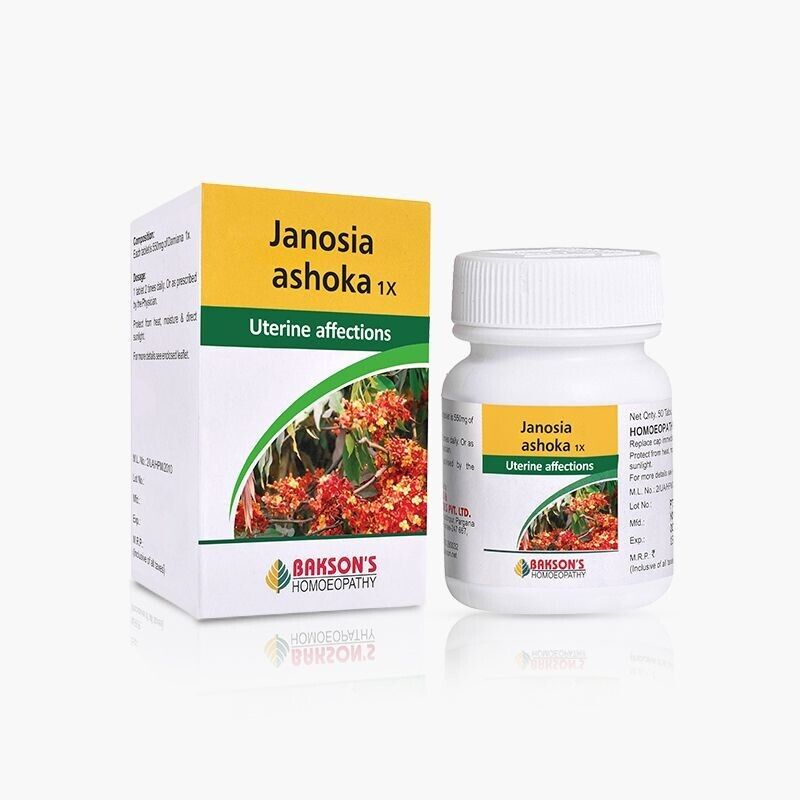 Bakson Homeopathic JANOSIA ASHOKA 1X (50 Tablet) For Uterine Affections