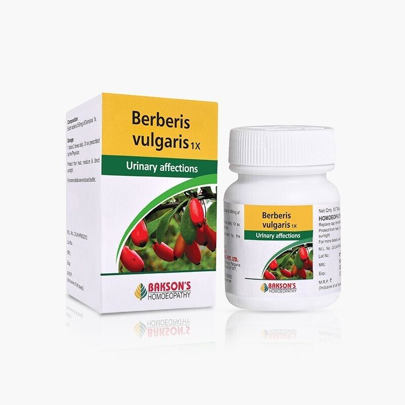 Bakson Homeopathic BERBERIS VULGARIS 1X (50 Tablet) For Urinary Affections