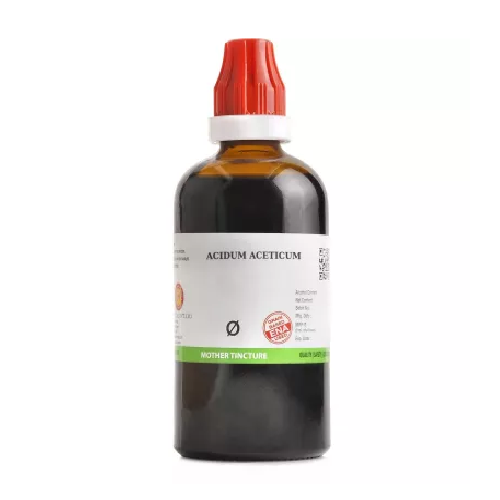 BJain Acidum Aceticum 1X (Q) Mother Tincture (100ml) For Weakness, Flu & Fever