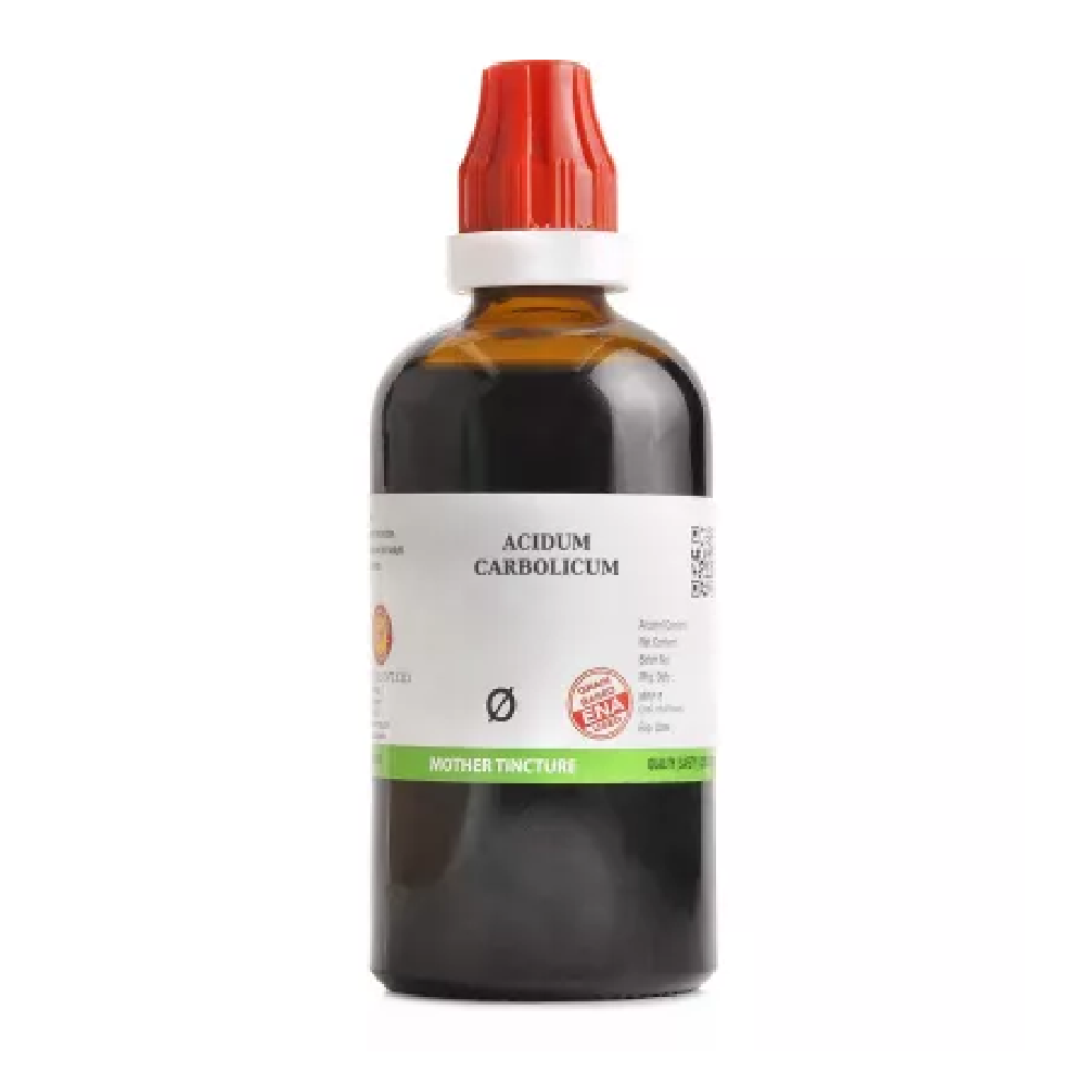 BJain Acidum Carbolicum 1X (Q) Mother Tincture (100ml) For Ulcers, Stomach Affections