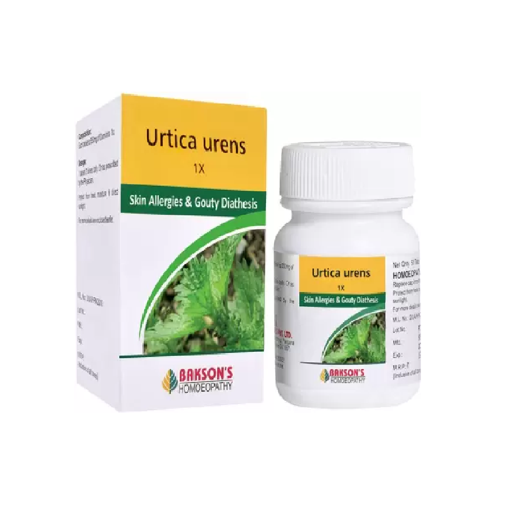 Bakson Homeopathic URTICA URENS 1X (50 Tablet) For Skin Allergies