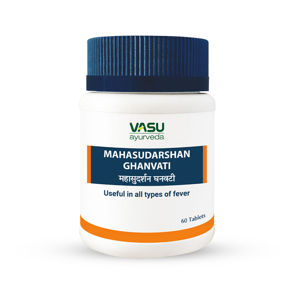 Vasu Ayurveda Mahasudarshan Ghanvati (60 Tablets) For Fever