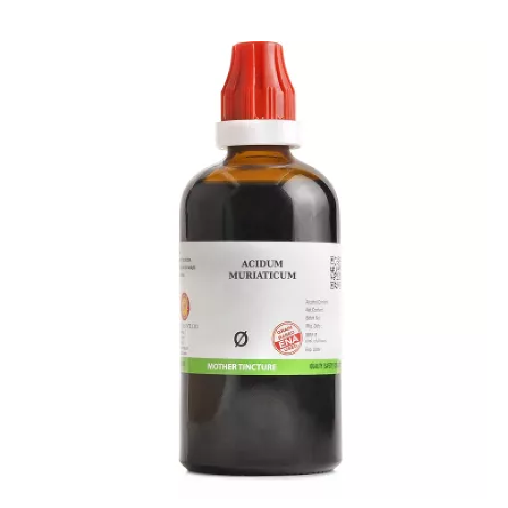 BJain Acidum Muriaticum 1X (Q) Mother Tincture (100ml) For Mouth Ulcers, Joint Pain, Diarrhoea