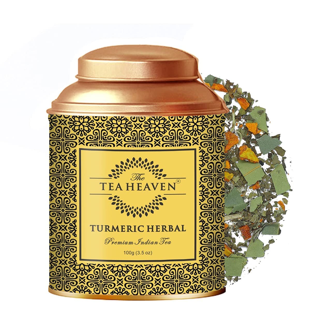 The Tea Heaven | Tea Gift – Turmeric Herbal Tea(Wellness Tea)-Immunity Booster-100% Organic Ingredients- 100 Grams(50 Cups)