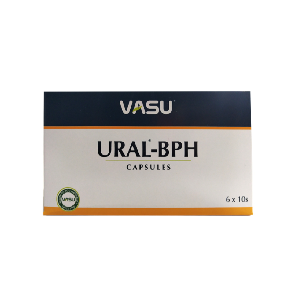 Vasu Ural–BPH 60 (6 X 10) Capsules Ayurveda Ayurvedic Herbal Product for urinary system