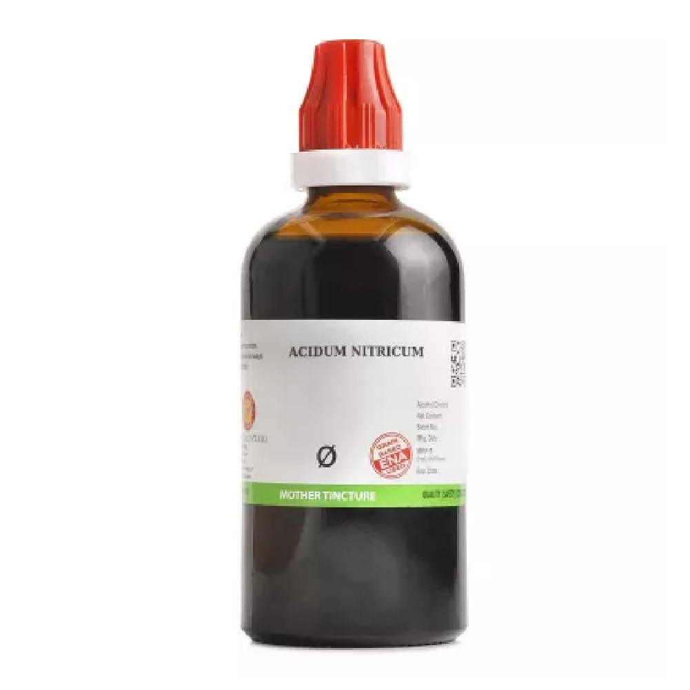 BJain Acidum Nitricum 1X (Q) Mother Tincture (100ml) For Piles, Mouth Ulcers