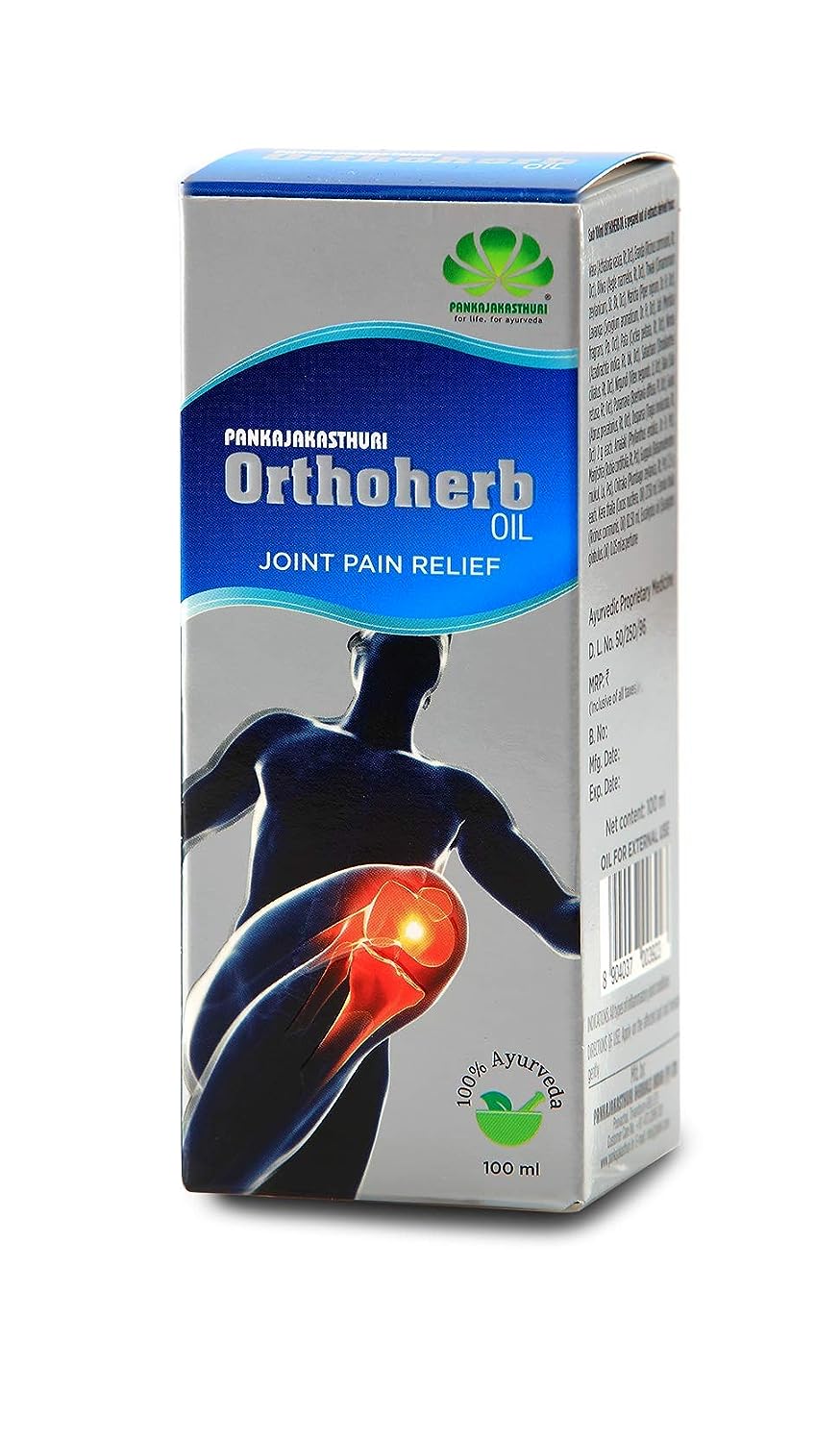 Pankajakasthuri Orthoherb Oil 100ml Effective for Joint–Painn–Relief