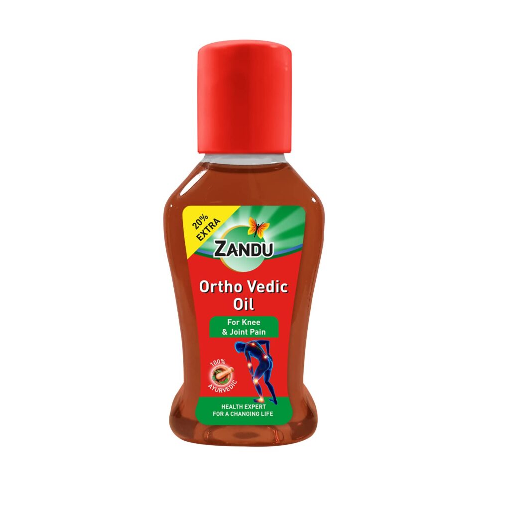 Zandu Ortho Vedic Oil, 60ml For Knee and Joint Pain, quick and long-lasting relief