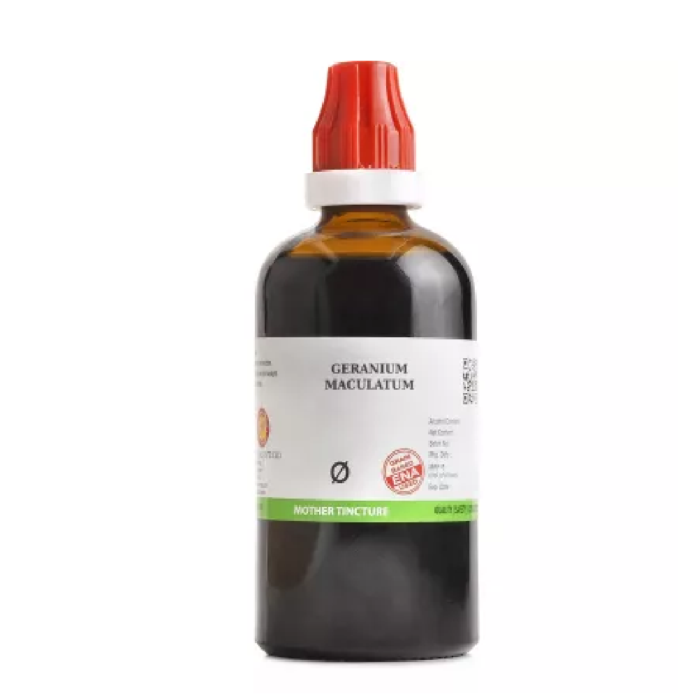 BJain Geranium Maculatum 1X (Q) Mother Tincture (100ml) For Headache, Vomiting