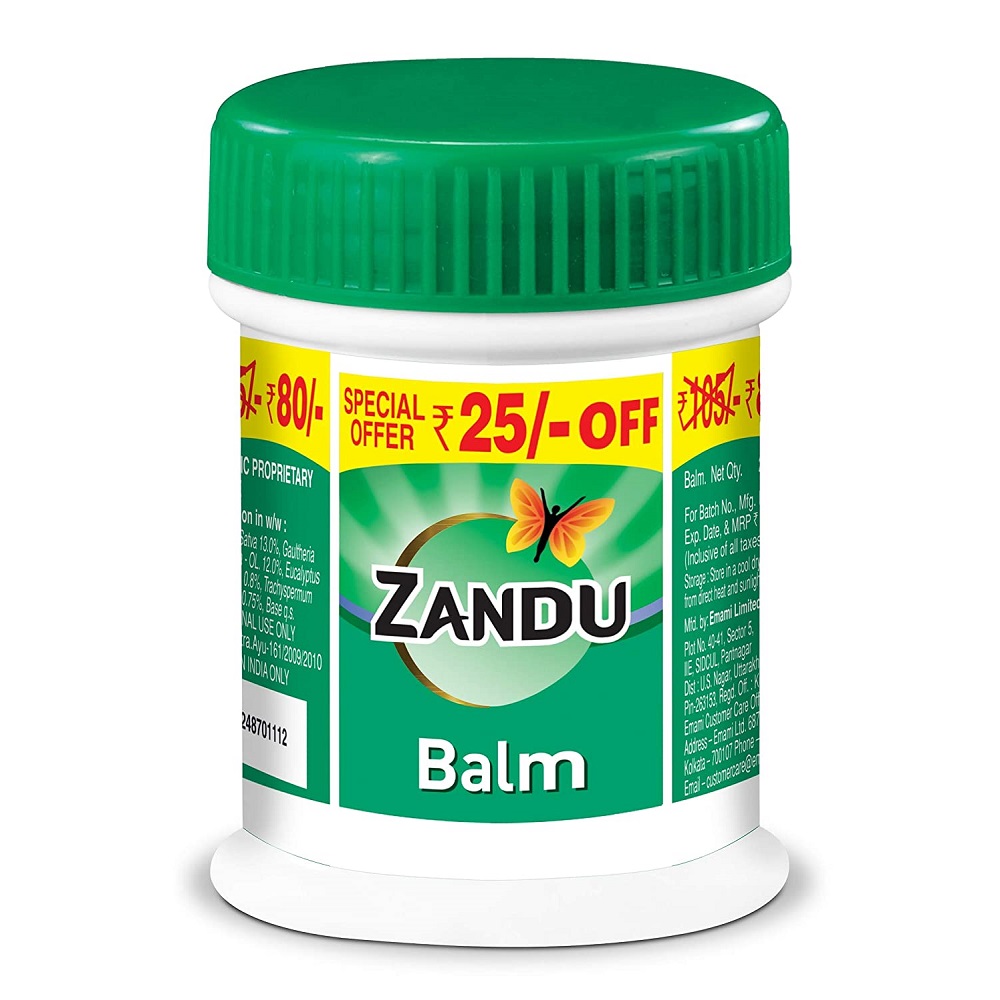 Zandu Balm Pain Relief Balm Fast Action (25 ml) For Headache, Body Pain, Sprain and Cold