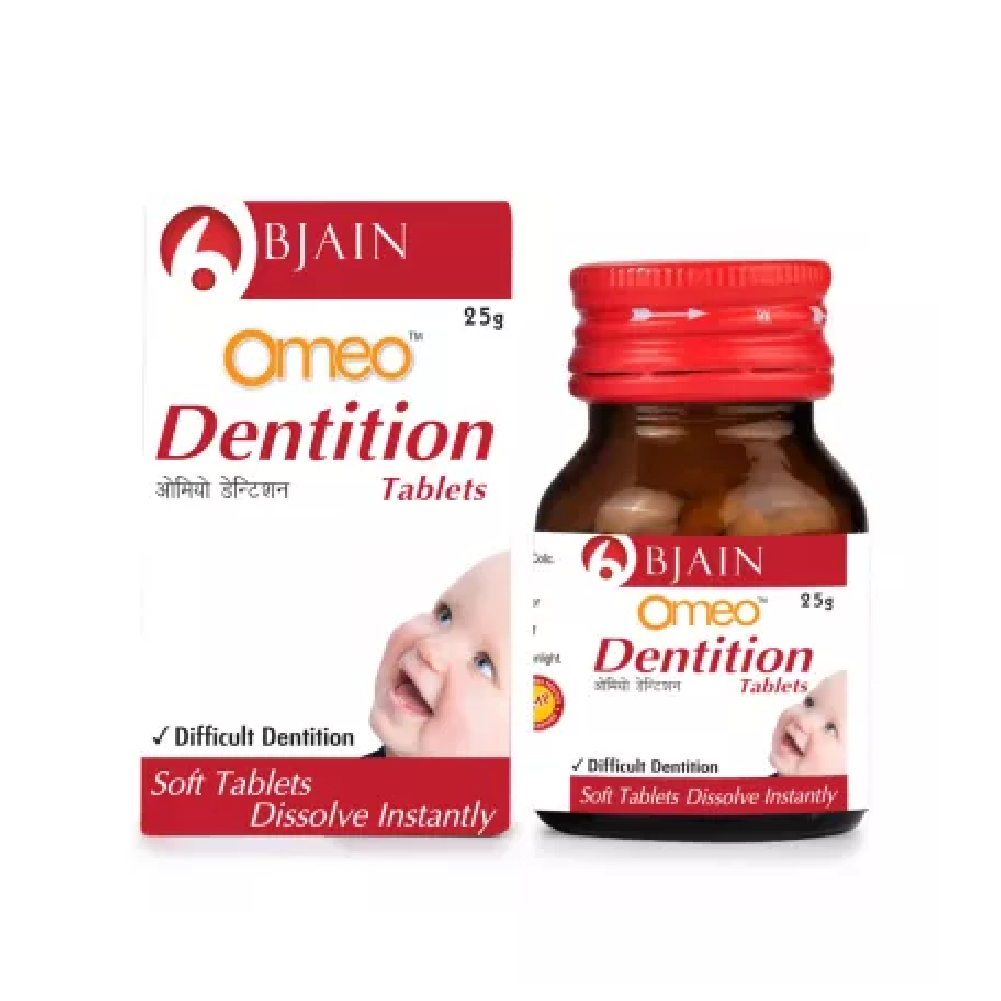 BJain Omeo Dentition Tablets (25g) For Mouth Ulcers, Sore Throat