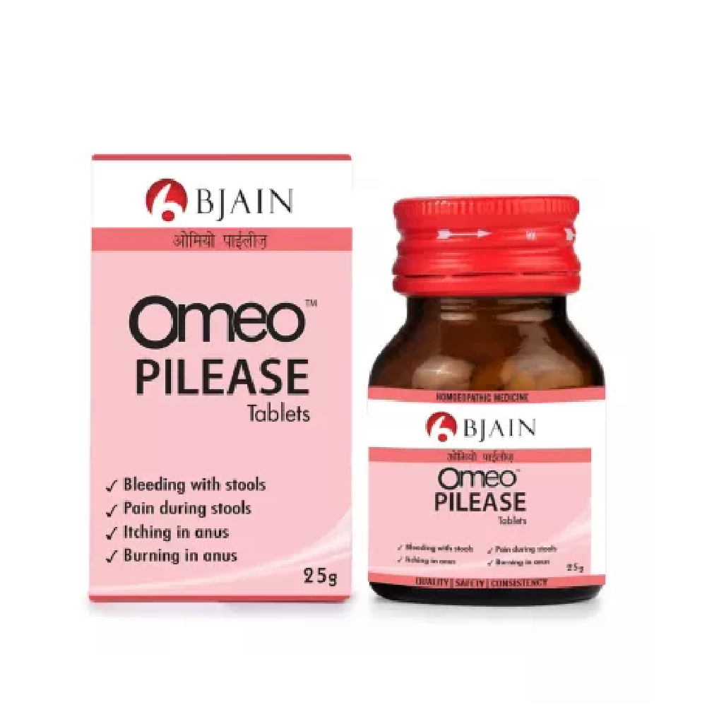 BJain Omeo Pilease Tablets (25g) For Piles, Constipation