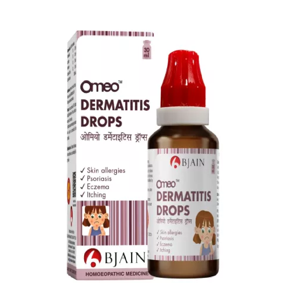 BJain Omeo Dermatitis Drops (30ml) For Itching, Eczema