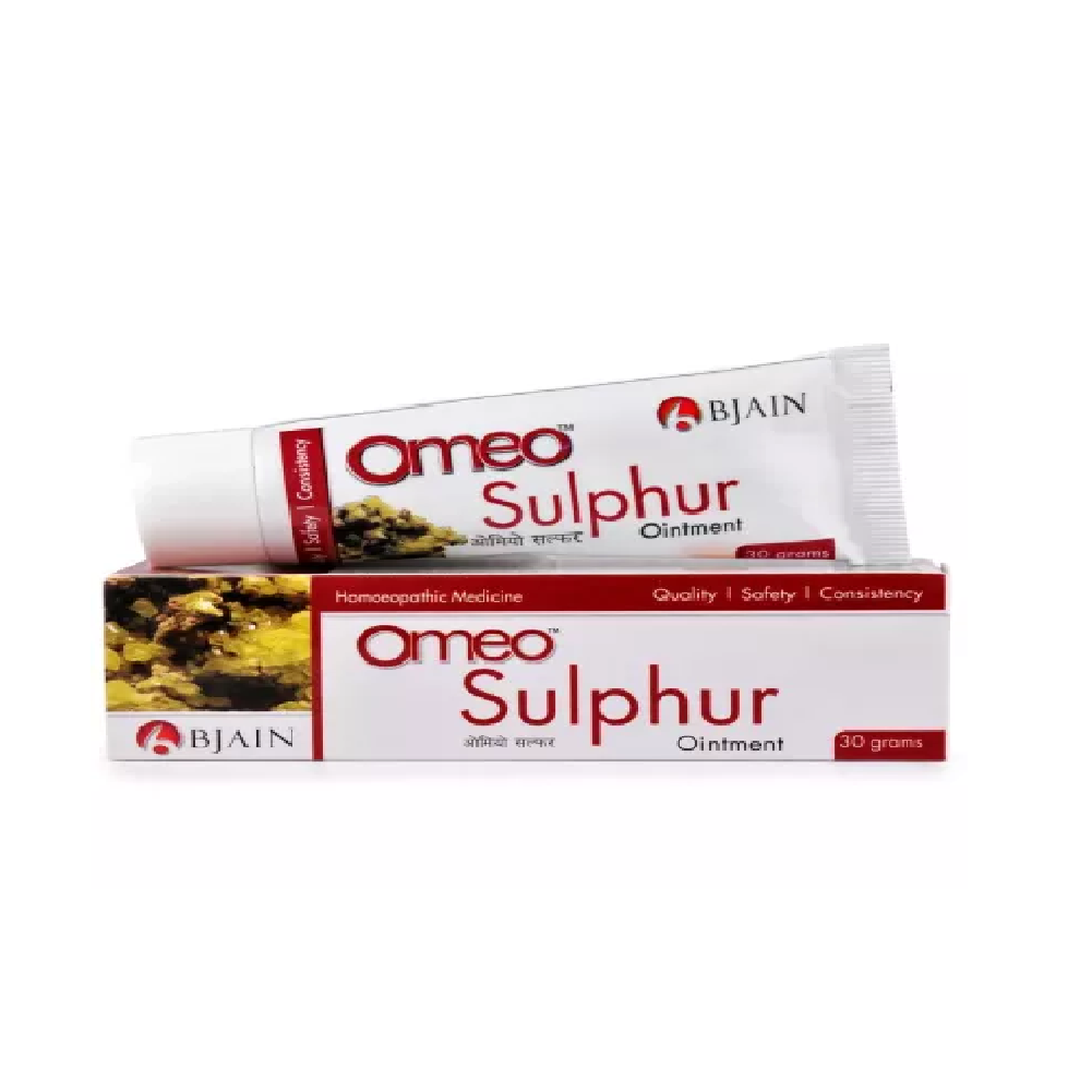 BJain Omeo Sulphur Ointment (30g) For Itching, Pimples