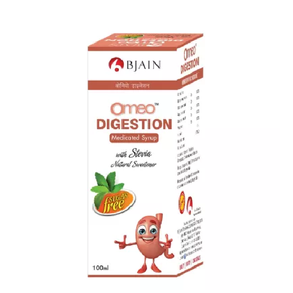 BJain Omeo Digestion Syrup Sugar Free (100ml) For Digestion, Acidity, Constipation