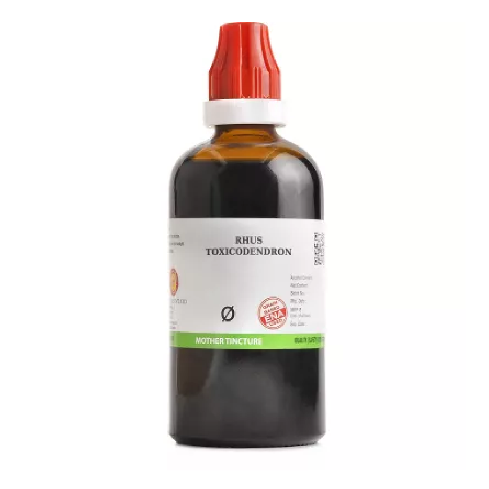 BJain Rhus Toxicodendron 1X (Q) Mother Tincture (100ml) For Muscle Pain, Joint Pain