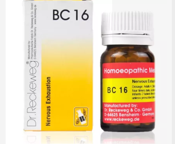 Dr. Reckeweg Bio Combination (BC 16) Nervous Exhaustion (20g) for joint pain Anxiety Depression