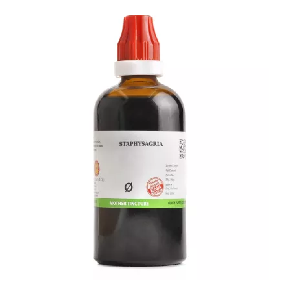 BJain Staphysagria 1X (Q) Mother Tincture (100ml) For Eczema