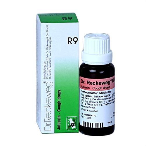 Dr Reckeweg R9 Cough Drops Homeopathic Medicine22 ml for cough attack vomiting nausea