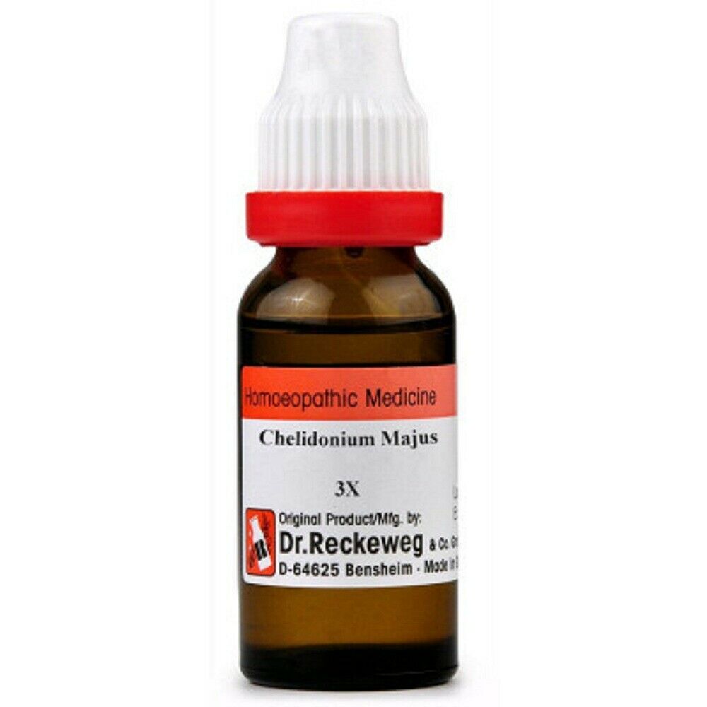 Dr Reckeweg Schwabe Chelidonium Majus Dilution 11ml for Vomiting Jaundice Anxiety