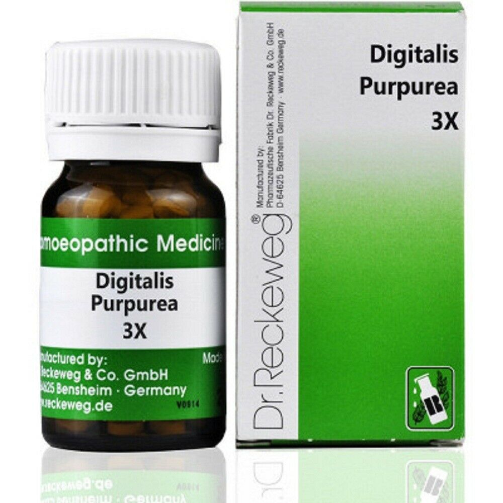 Dr Reckeweg Digitalis Purpurea 3X Trituration (20g) for Anxiety swelling kidney disorder