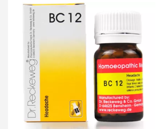 Dr. Reckeweg Bio Combination 12 Headache due to sunheat (20g) for Headache Migraine Anxiety Depression