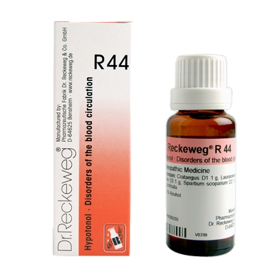 Dr Reckeweg R44 Drops Homeopathic Medicine Blood Circulation Disorders for blood pressure levels cardiac functions