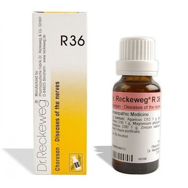 Dr Reckeweg R 36 Drops Homeopathic 22 ml for Nerves Disease Neurology