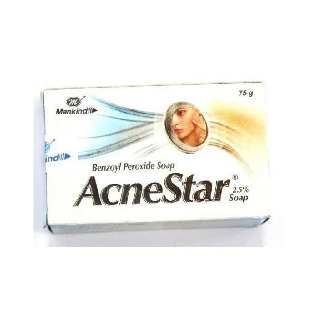 Acnestar 2.5% Benzoyl Peroxide Soap | For Acne Prone Skin (75gm)