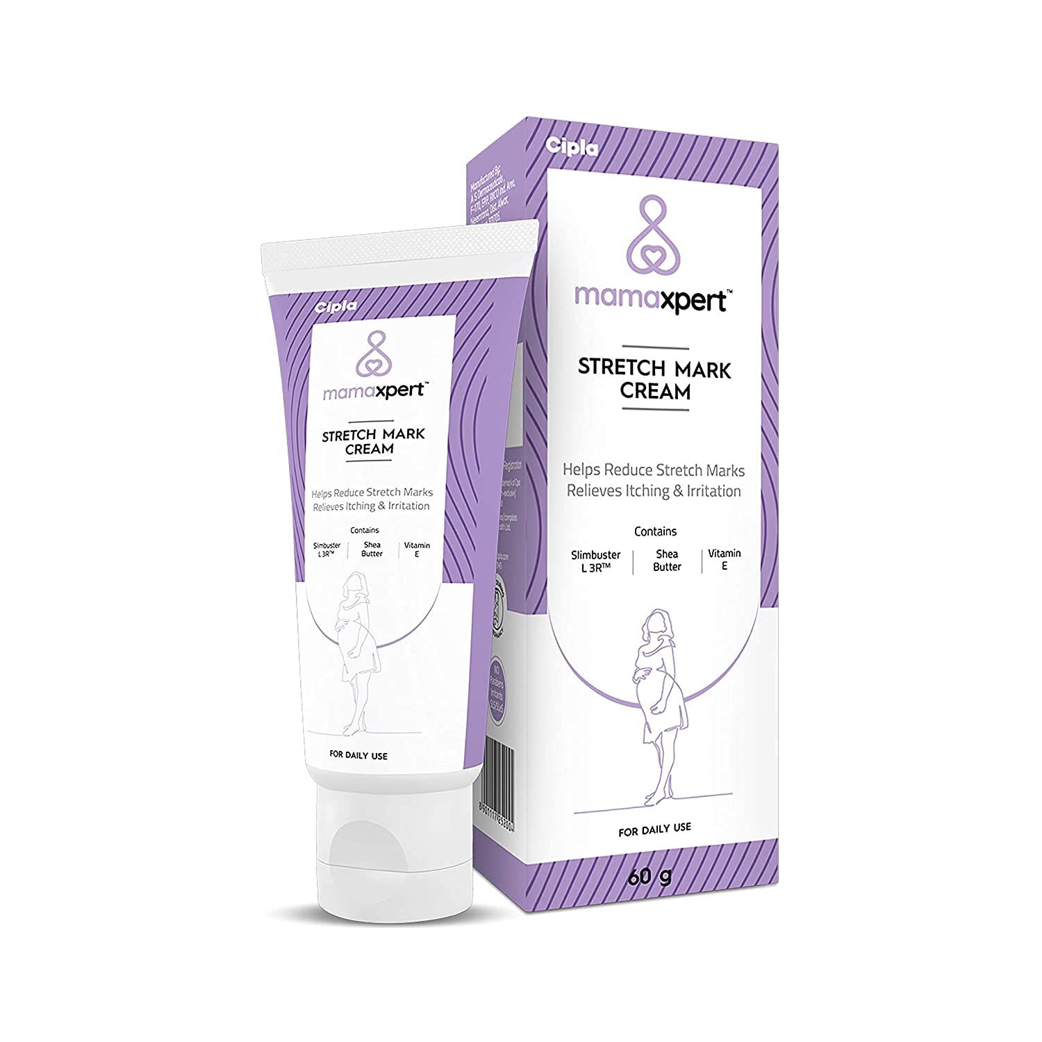 Cipla Mamaxpert Stretch Mark Cream to Reduce Stretch Marks And Scars, 60 gm