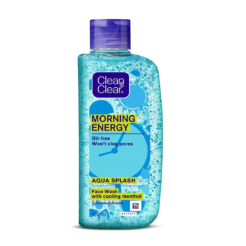 Clean & Clear Morning Energy Aqua Splash, Blue, 100 ml For clean and clear skin, glowing skin