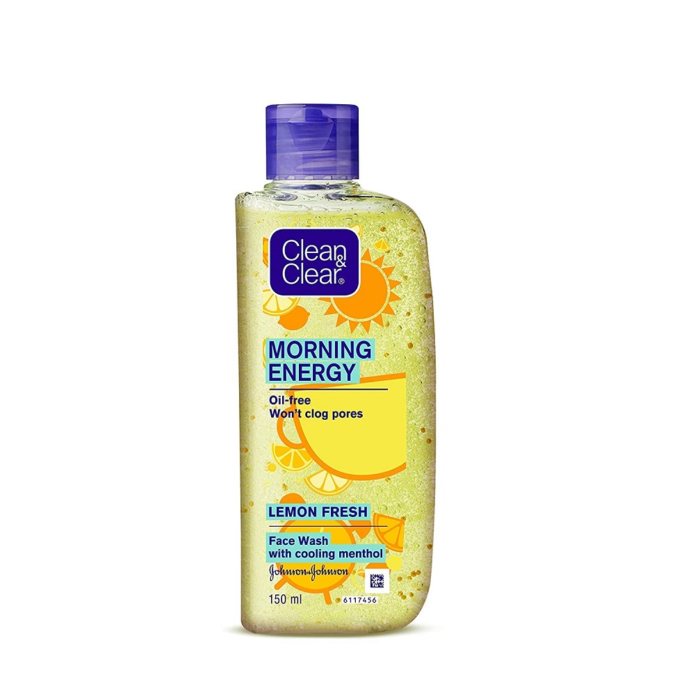 Clean & Clear Morning Energy Lemon Fresh Face Wash, Yellow, 150 ml For clean and clear skin, Brighterskin