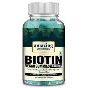 Biotin Gummies – For Hair, Skin & Nail Support – Vegetarian Gummies – Men & Women