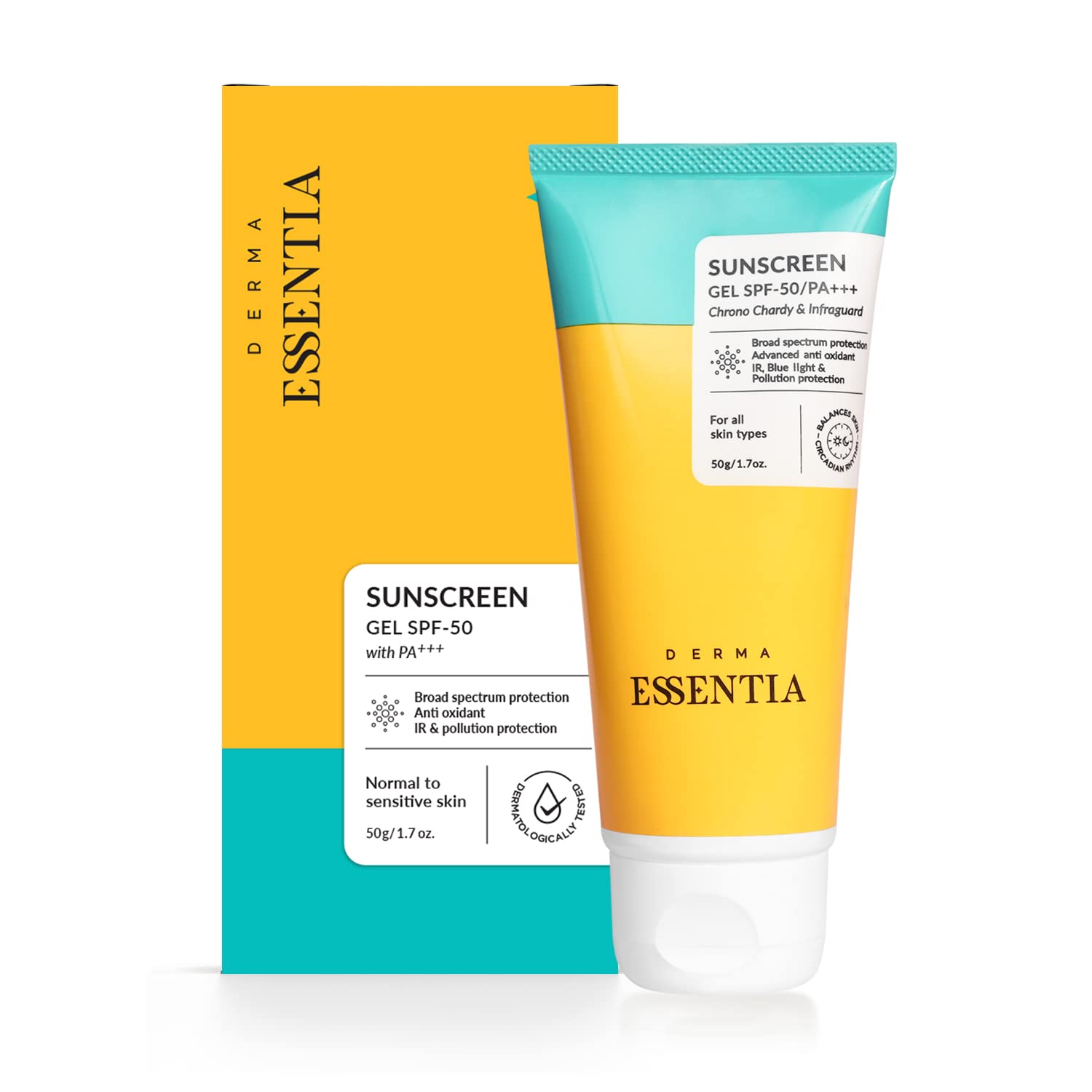 Derma Essentia SPF 50 Advanced Gel Based Sunscreen 50gm for sun care skin care