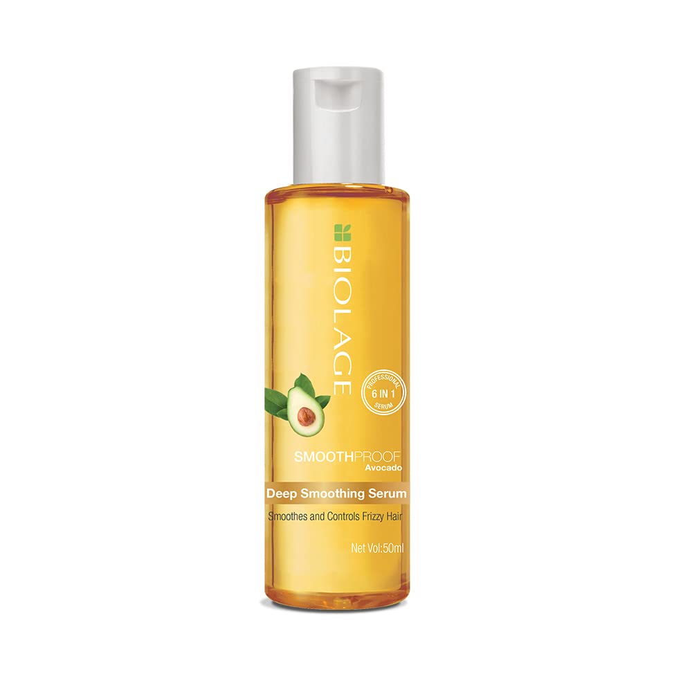 Biolage Smoothproof 6-in-1 Professional Hair Serum for Frizzy Hair |Deep Smoothening With Avocado & Grape Seed Oil | Natural & Vegan (100 ml)