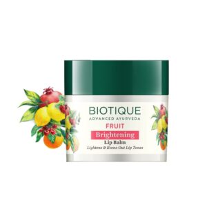 Biotique Bio Fruit Whitening/Brightening Lip Balm, 12g For Moisturized lips, lightened lip tone