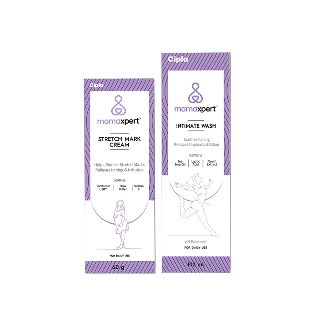 Cipla Mamaxpert Combo with Intimate Wash and Stretch Mark Removal Cream for Women
