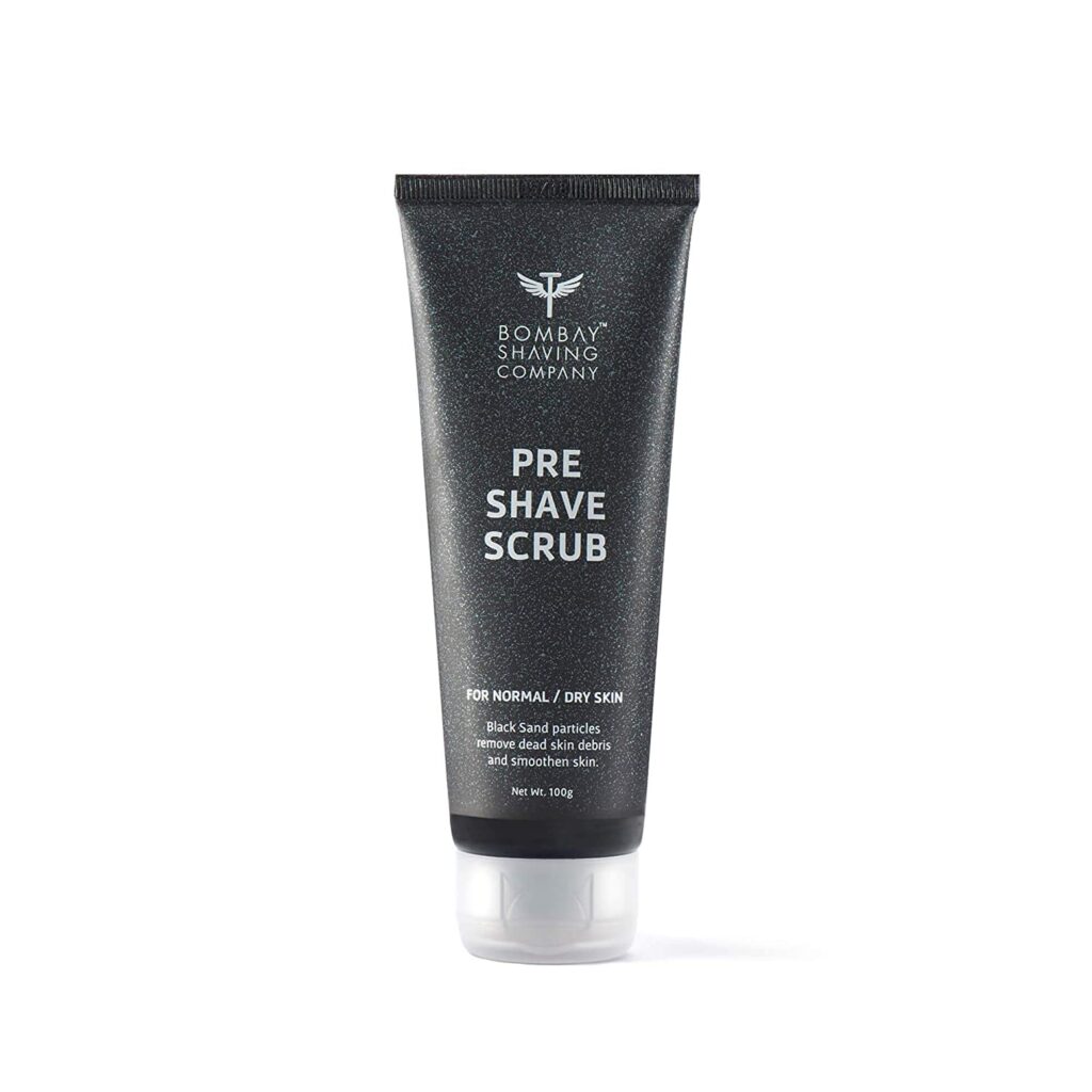 Bombay Shaving Company Pre Shave Scrub – 100 g with Black Sand and Vitamin E for Dead Skin Removal