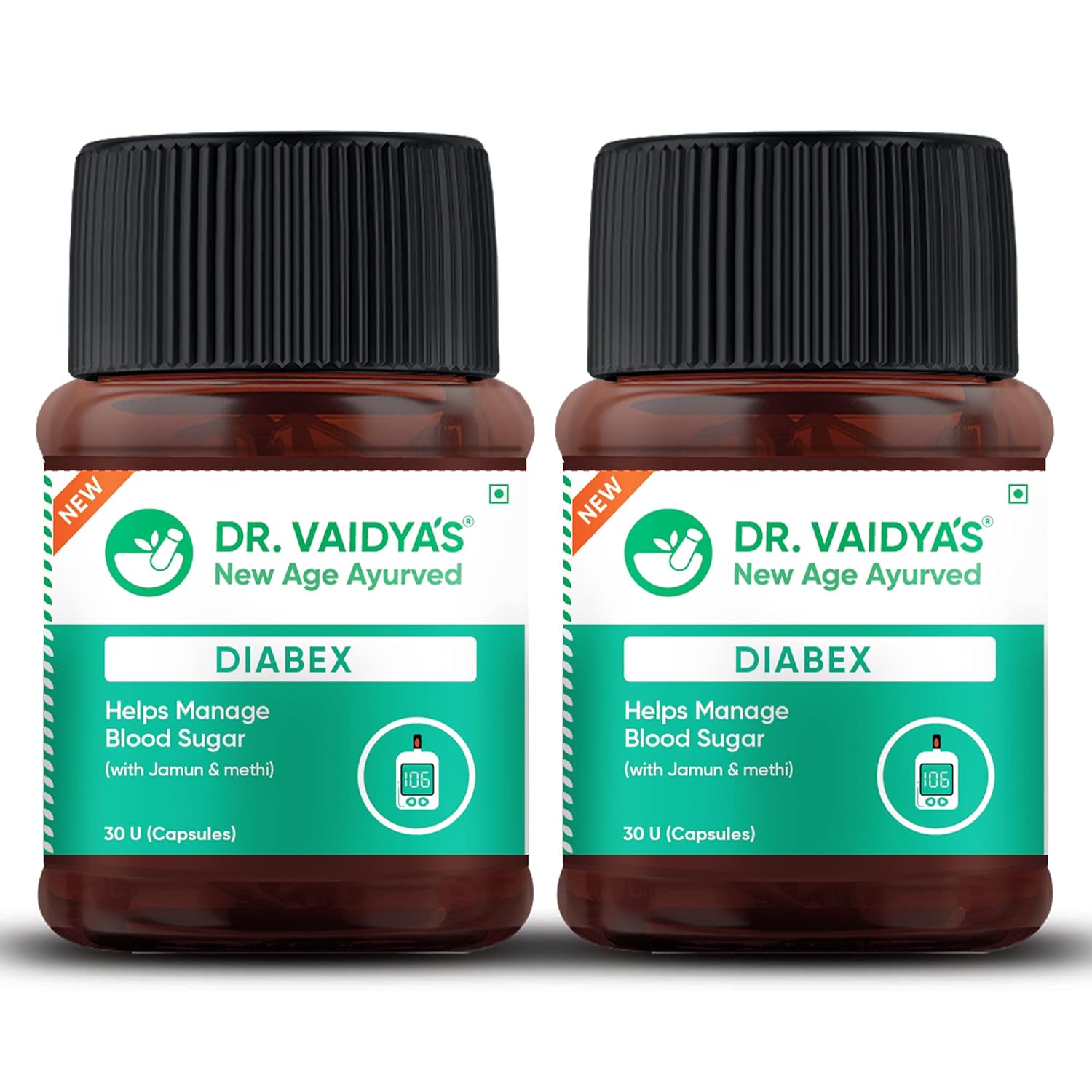 DR. VAIDYA’S Diabex Capsules Goodness of Methi, Karela and Neem (30 Capsules x 2)