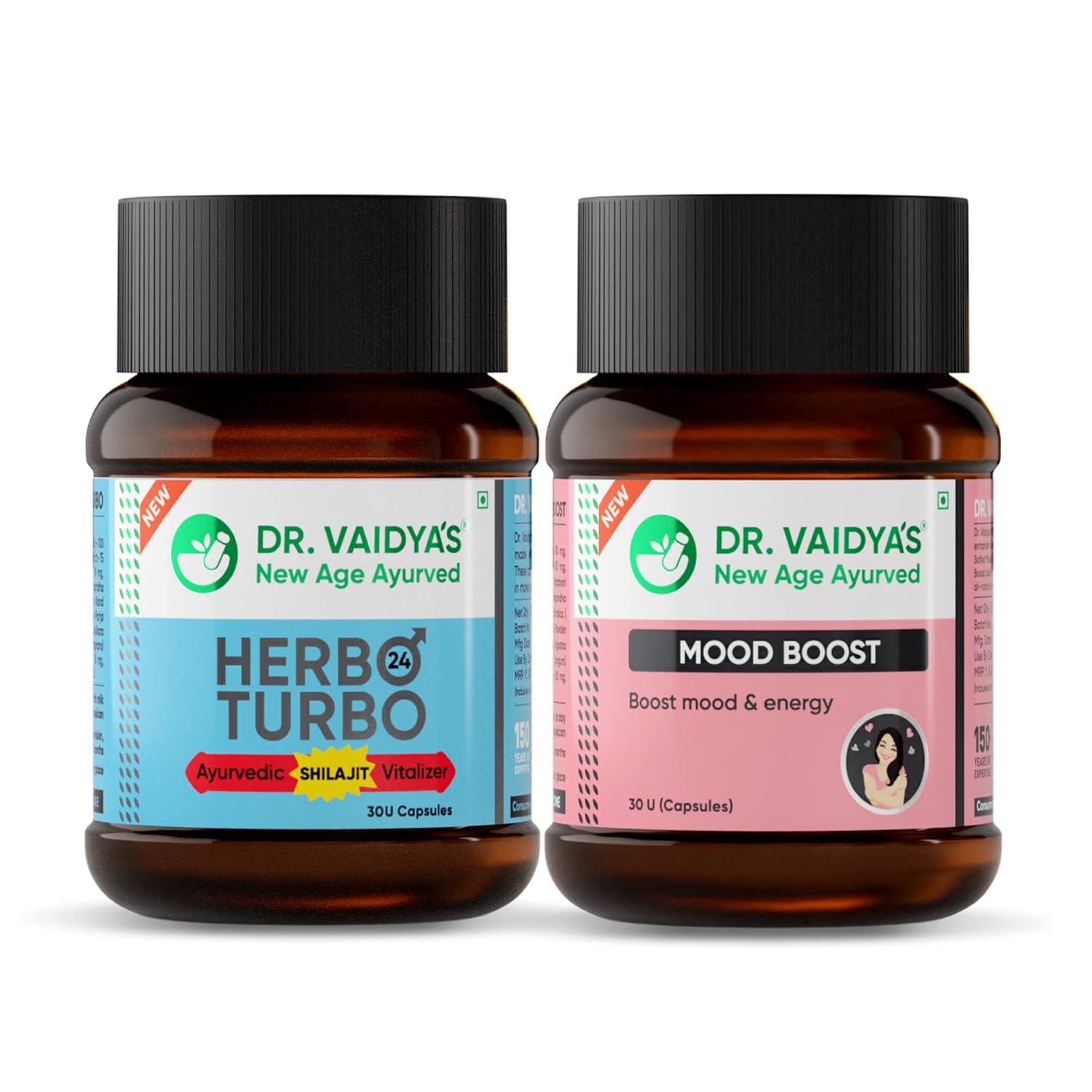 DR. VAIDYA’S Honeymoon Pack Herbo24Turbo (30 capsulesX1), Mood Boost (30 capsulesX1)